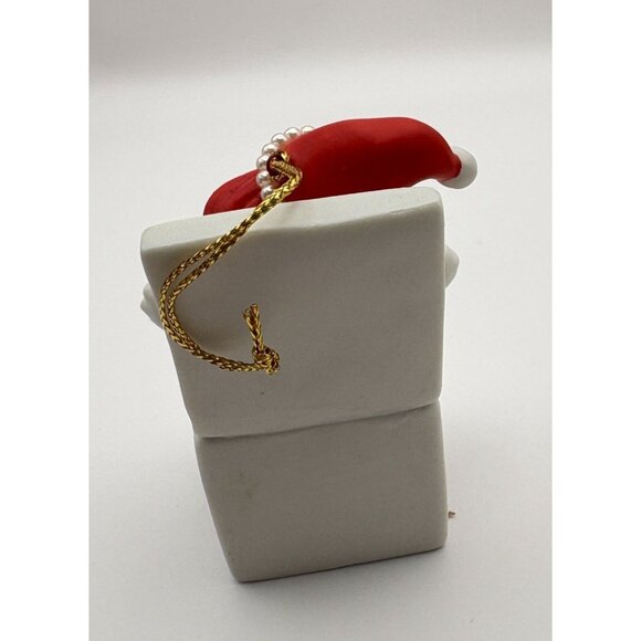 Vintage Jack in the Box Clown Christmas Tree Ornament Ceramic Bead Trim EHW 1988 - Picture 3 of 7